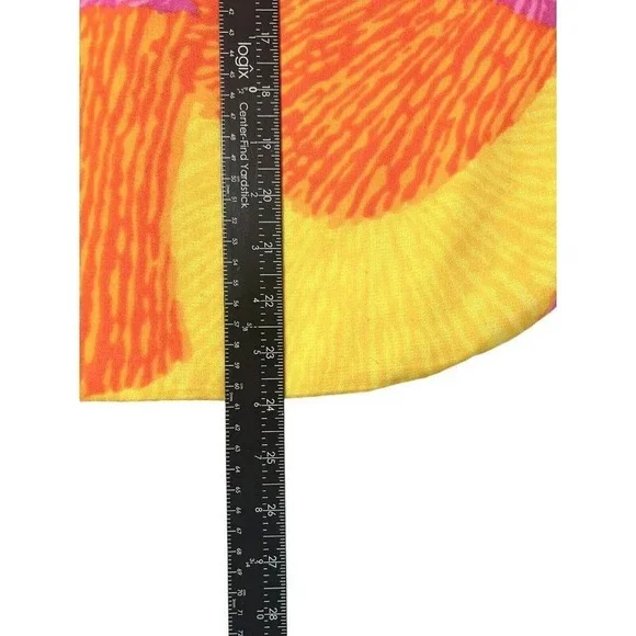 Vintage Joy Stevens Top Blouse 1960s Groovy Gogo Mod Flower Power Button Back - Picture 15 of 15